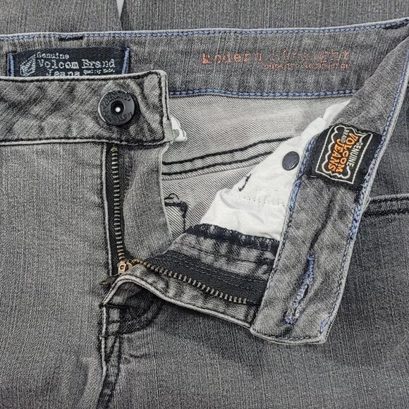 Volcom Grey Straight Leg Jeans | W28 L32 | Size 7 | Skater Style - Picture 4 of 6